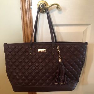 Large maroon tote great for laptop